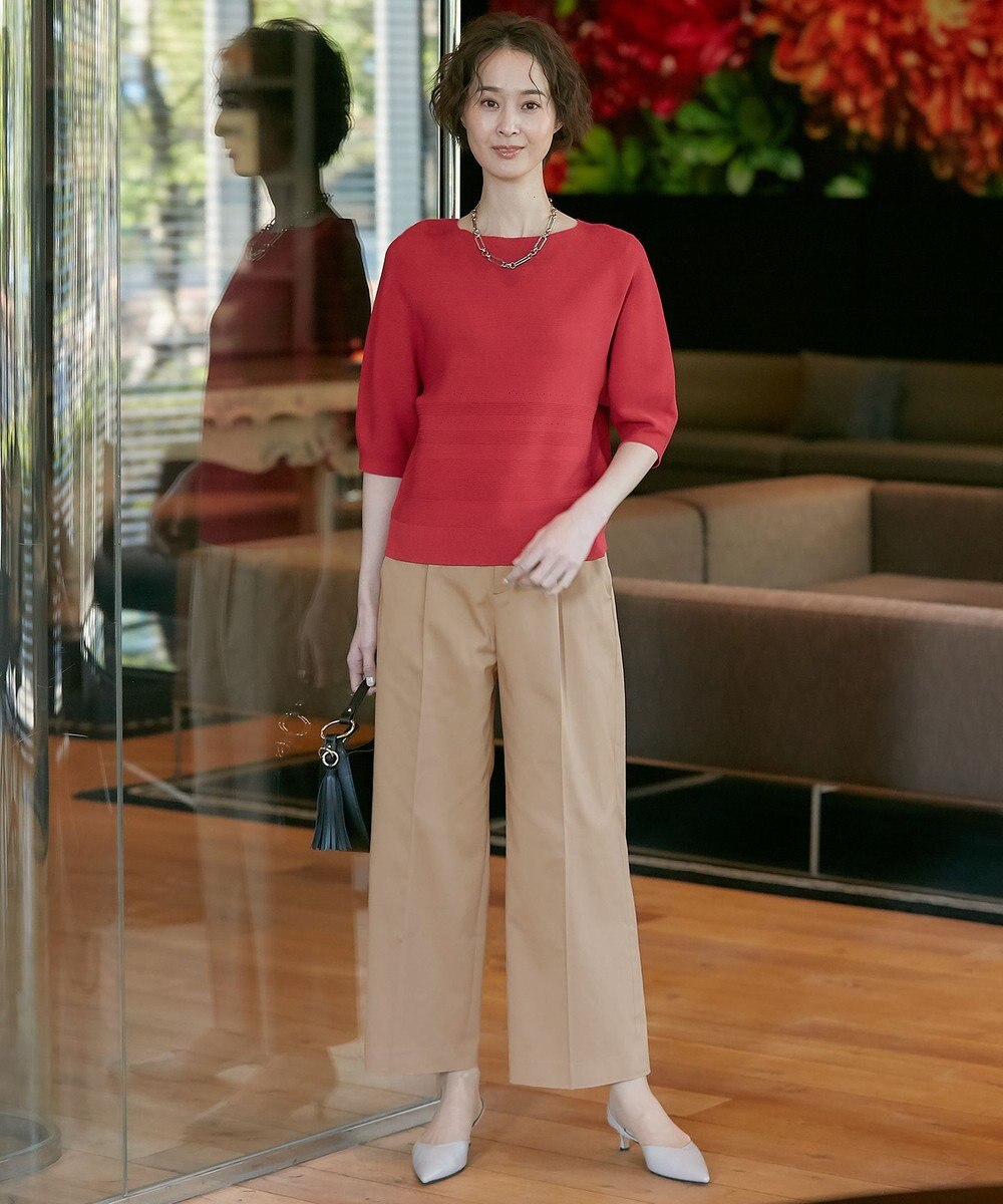 自由区 【XSサイズ～/洗える】ドライタッチホールガーメント ニット 