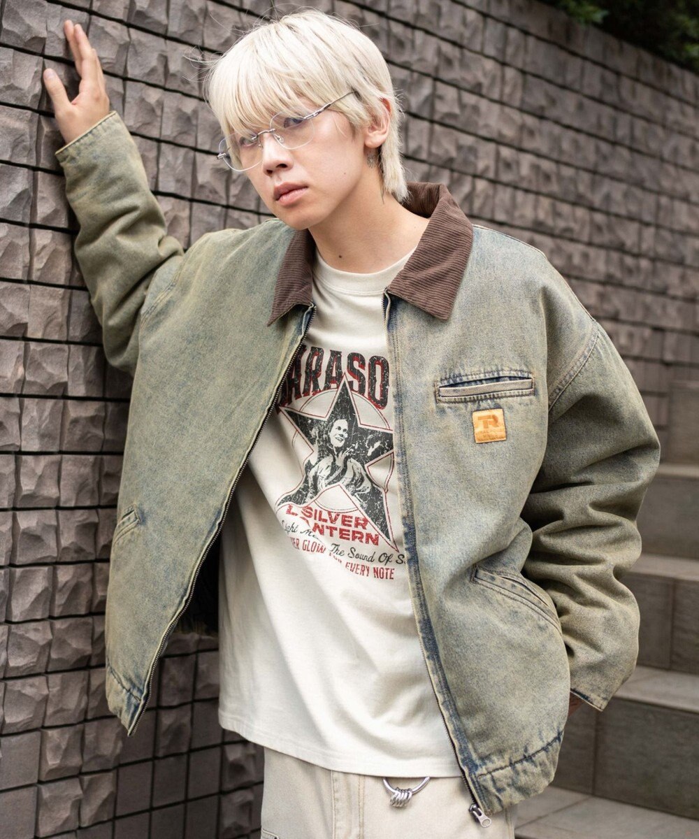 WEGO 【ユニセックス着用ITEM/MLサイズ展開】ワーカーズキルティングZIPジャケット 