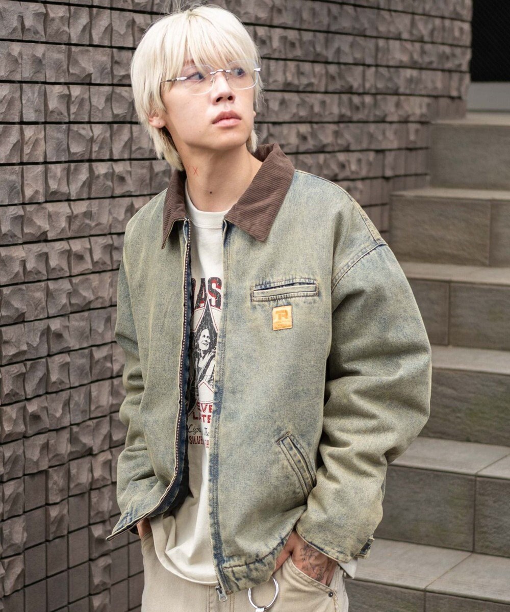 WEGO 【ユニセックス着用ITEM/MLサイズ展開】ワーカーズキルティングZIPジャケット 