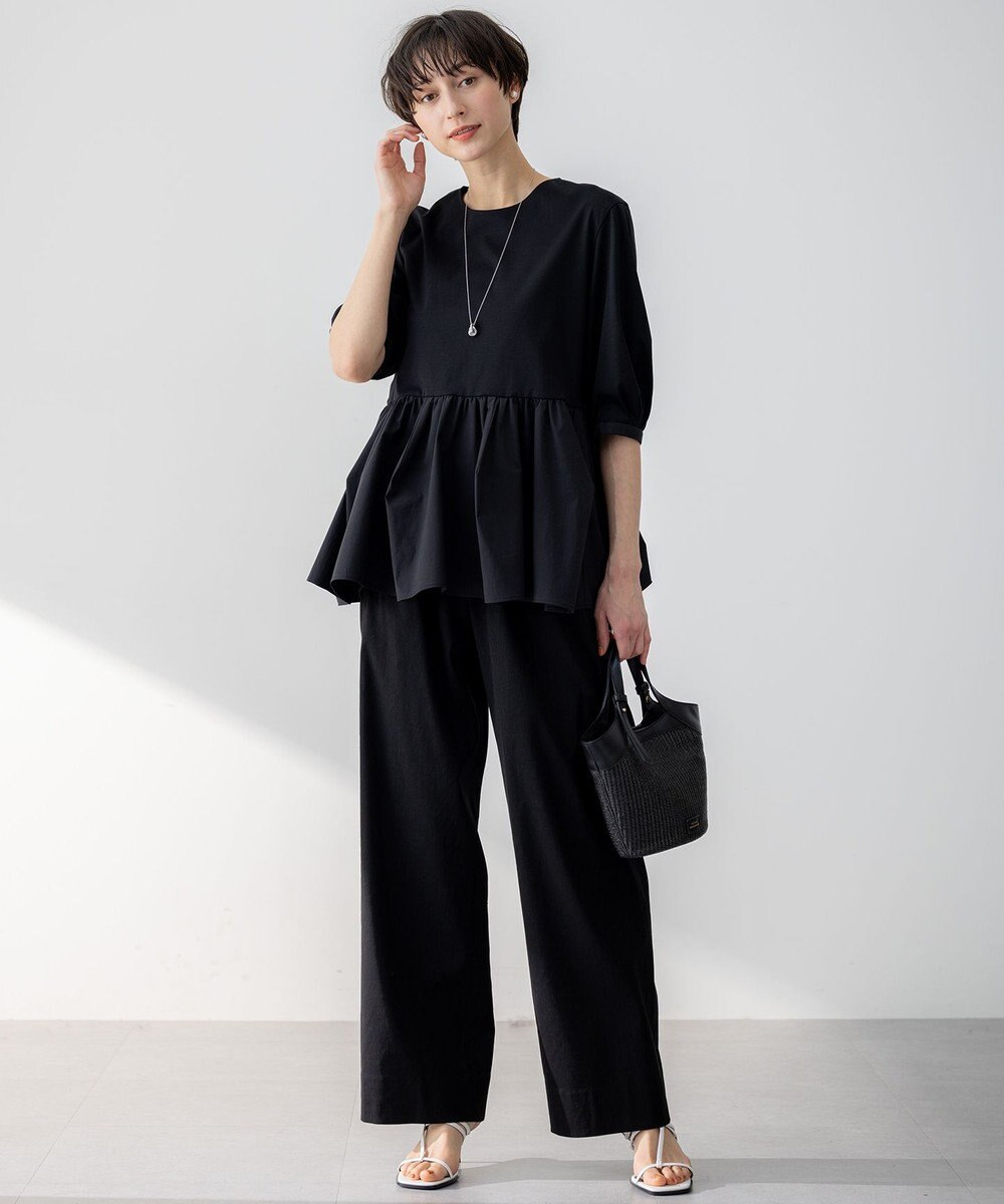 23区 【GLOW8月号掲載/洗える】ランダムフリルジャージー ペプラム カットソー 