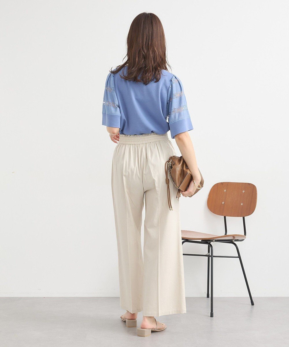 earth music&ecology フレア袖レースプルオーバー 