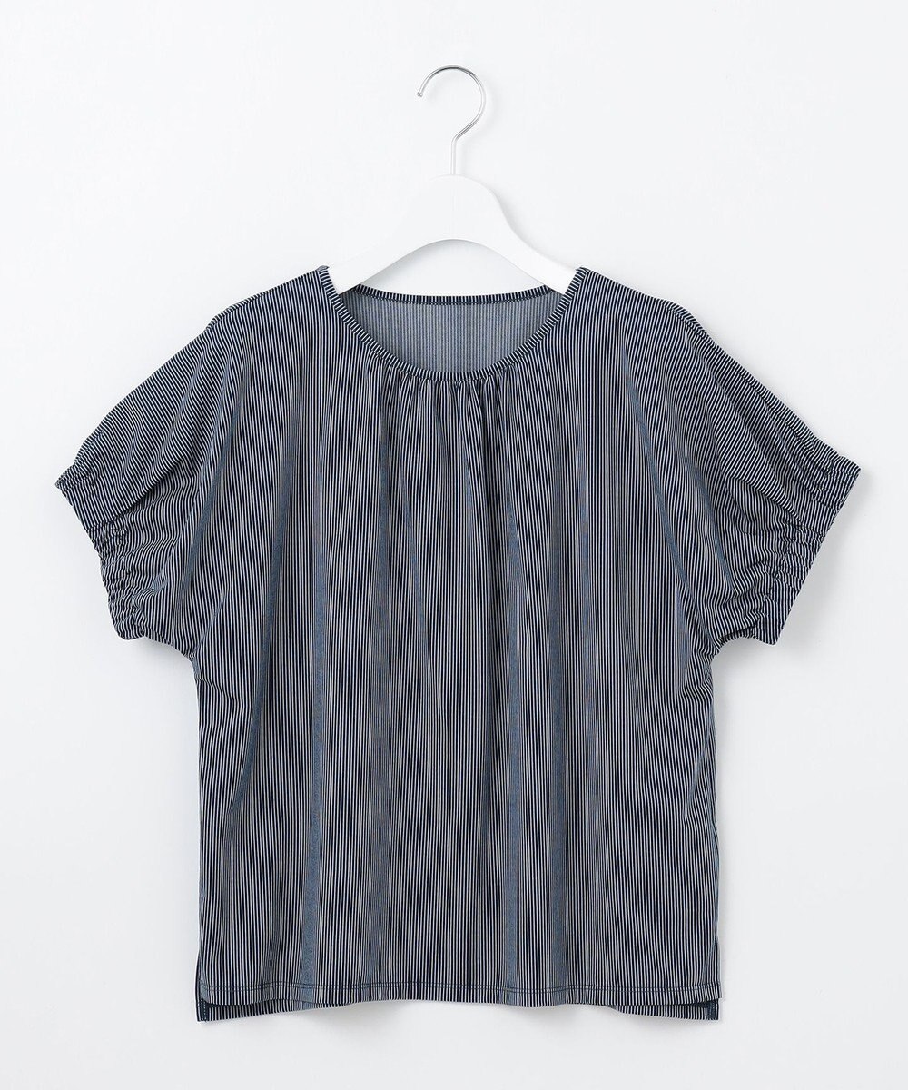 J.PRESS LADIES S 【WEB限定カラーあり・洗える】ストライプジャージー フレンチスリーブ カットソー 