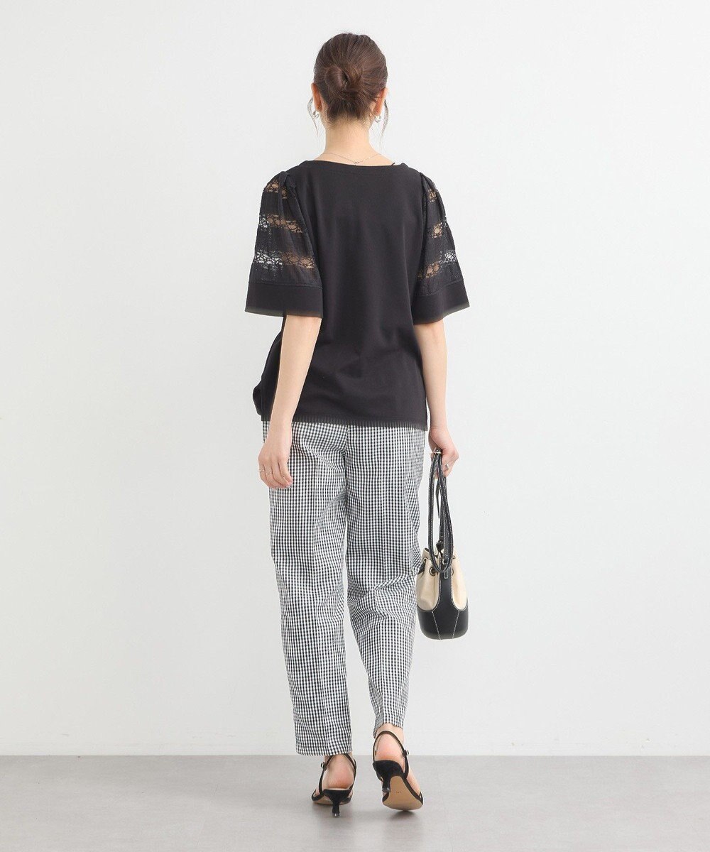 earth music&ecology フレア袖レースプルオーバー 