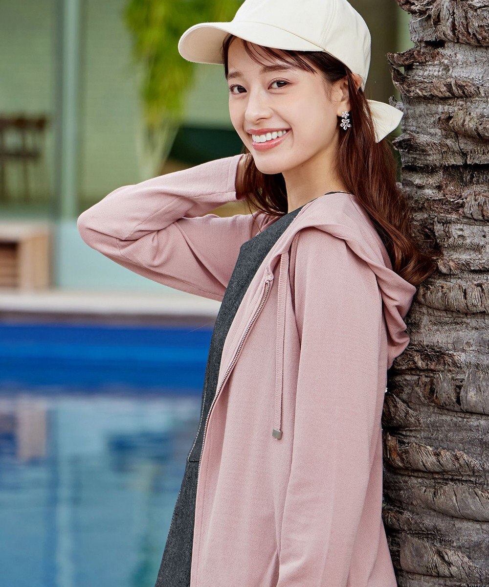 Tiaclasse L 【小倉優子さん着用】【洗える】サマーニットショートパーカー 