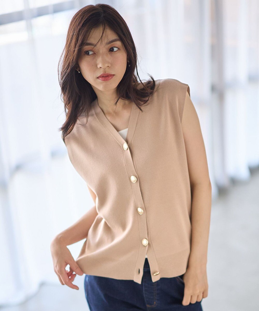 ANY メタルボタンニットベスト 