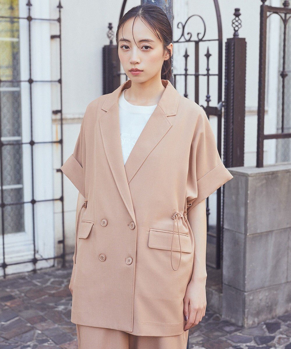 earth music&ecology 半袖サイドドロストジャケット 