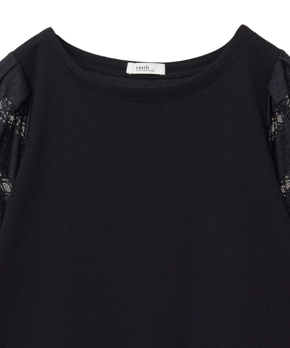 earth music&ecology フレア袖レースプルオーバー 