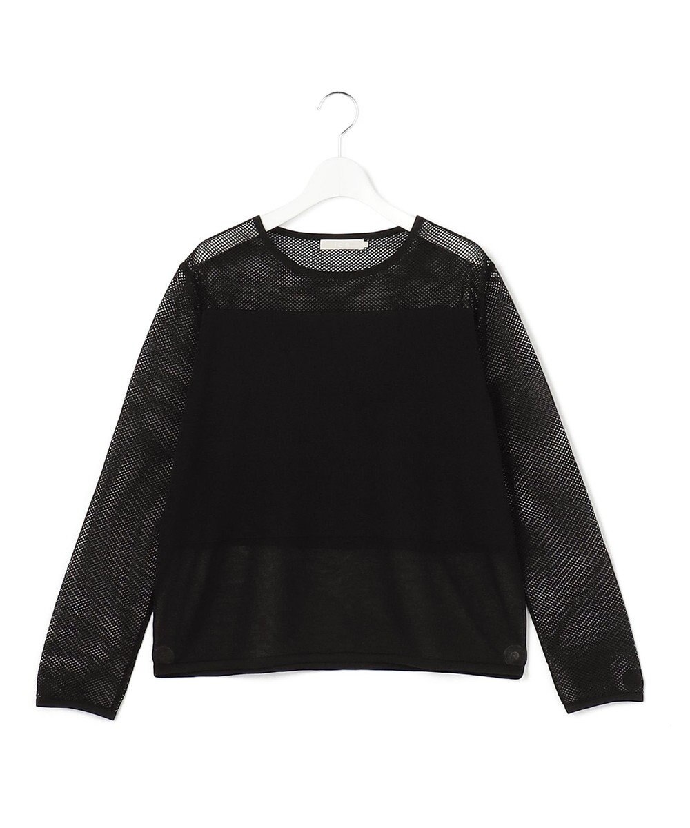 ICB L パネルパターンメッシュ ニットプルオーバー 