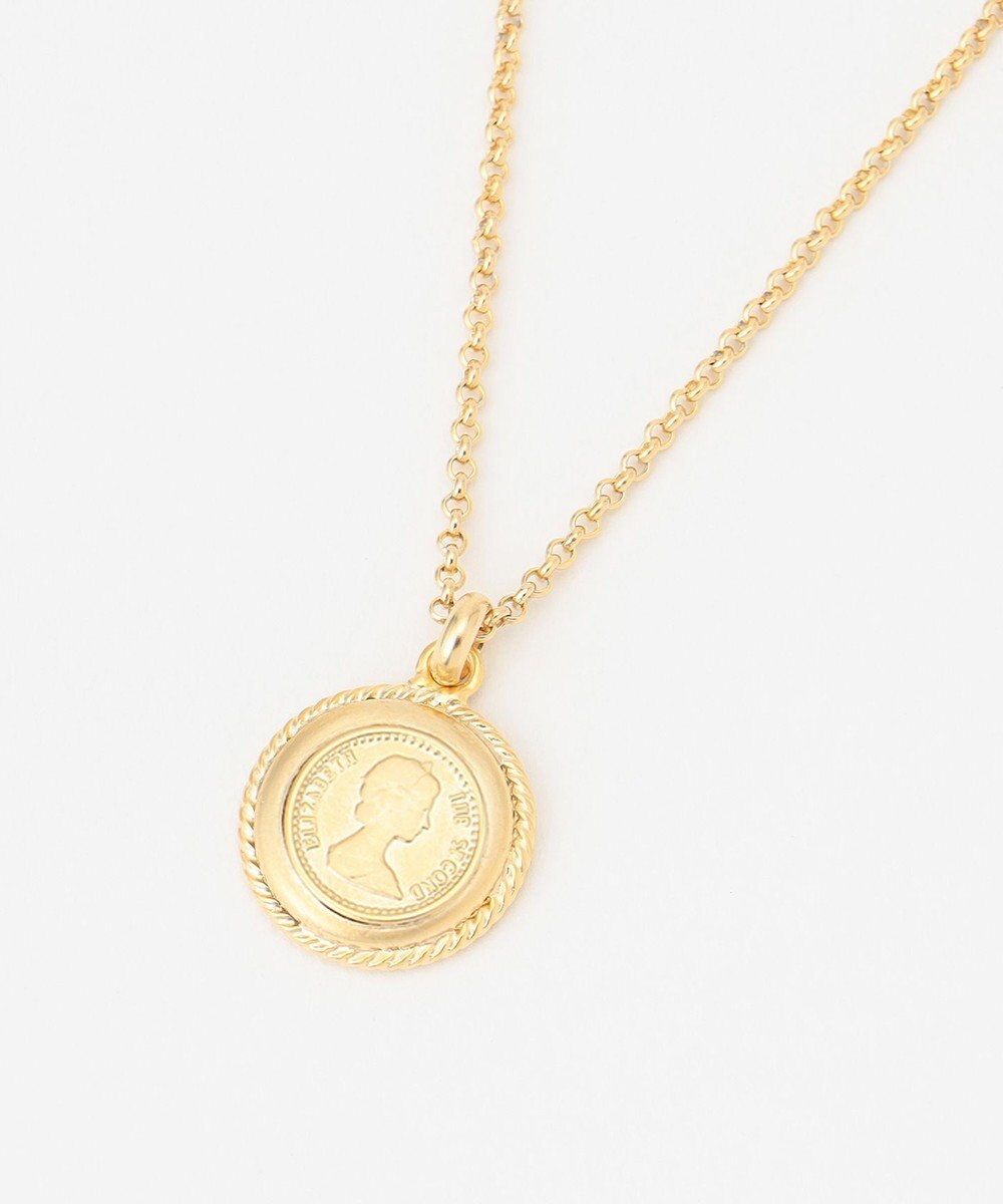 J.PRESS LADIES 【リバーシブル】イニシャルコイン ネックレス 