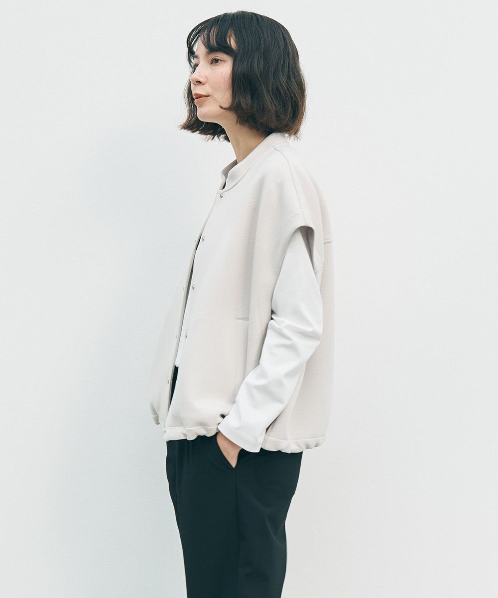 UNFILO L BEAUTY FORM JERSEY スリーブレス ブルゾン 