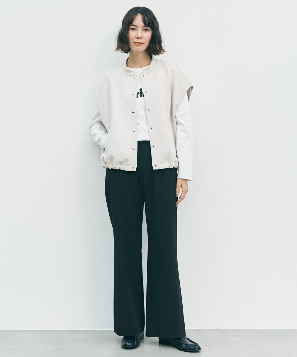 UNFILO L BEAUTY FORM JERSEY スリーブレス ブルゾン 