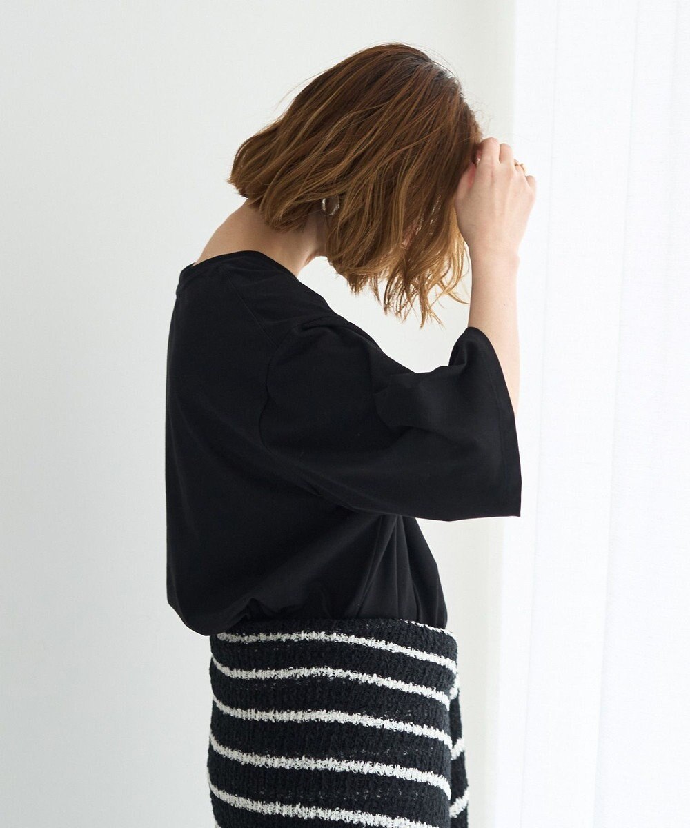 YECCA VECCA 【UVカット】ワイドスリーブ箔プリントTee 