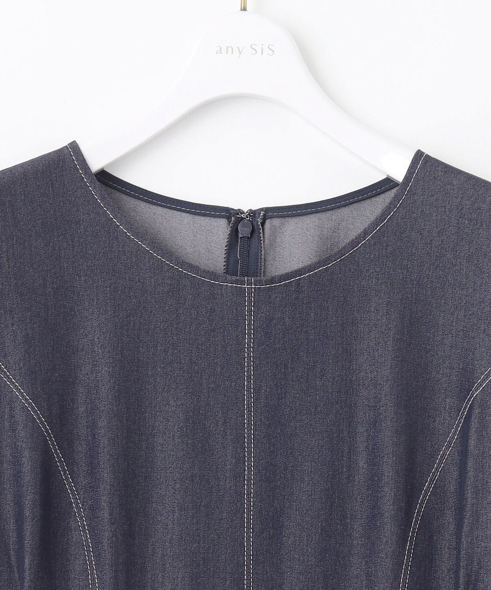ANY SIS 【洗える】デニムライクシャンブレー ワンピース 