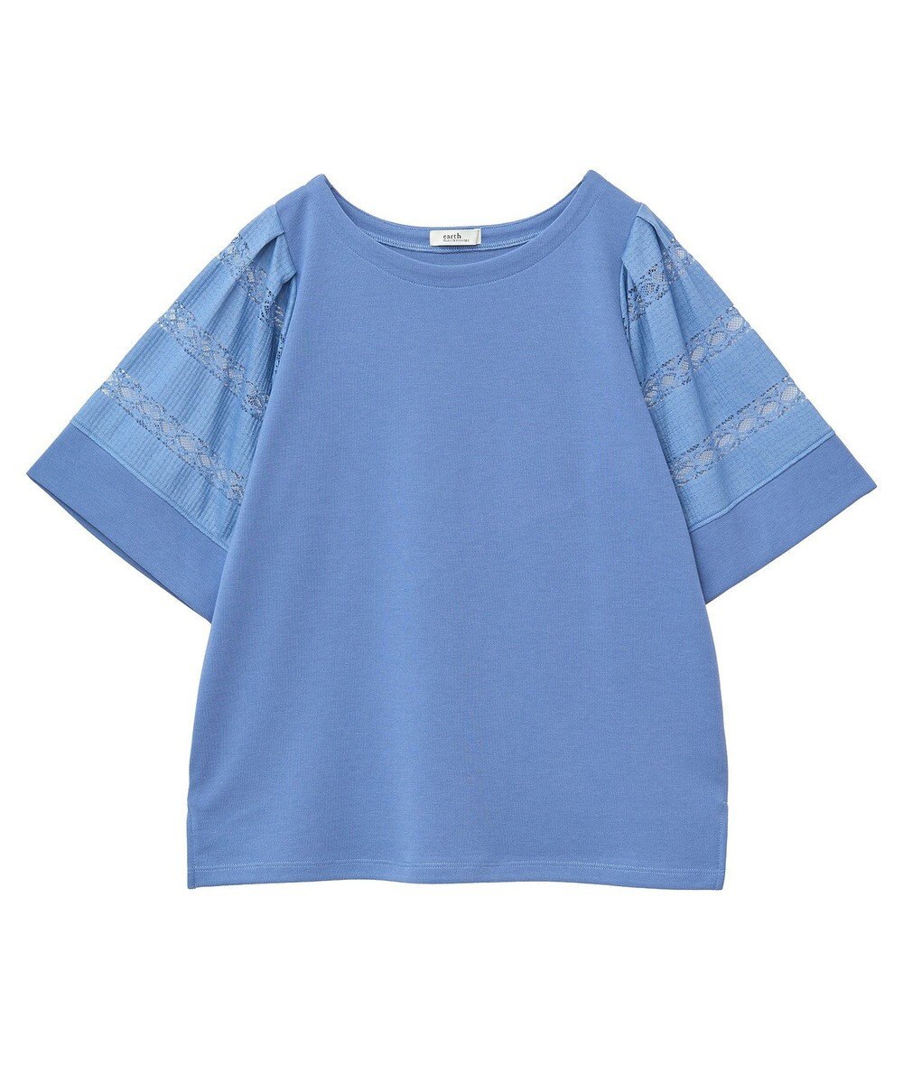 earth music&ecology フレア袖レースプルオーバー 
