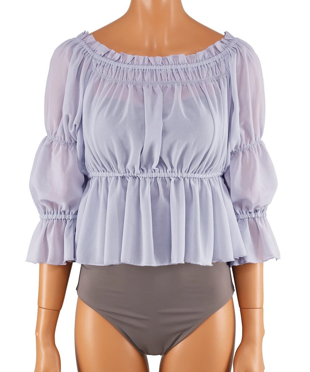 San-ai Resort（三愛水着楽園） パフスリーブトップス付き3点セット水着　9M　【San-ai Resort（サンアイリゾート）】 