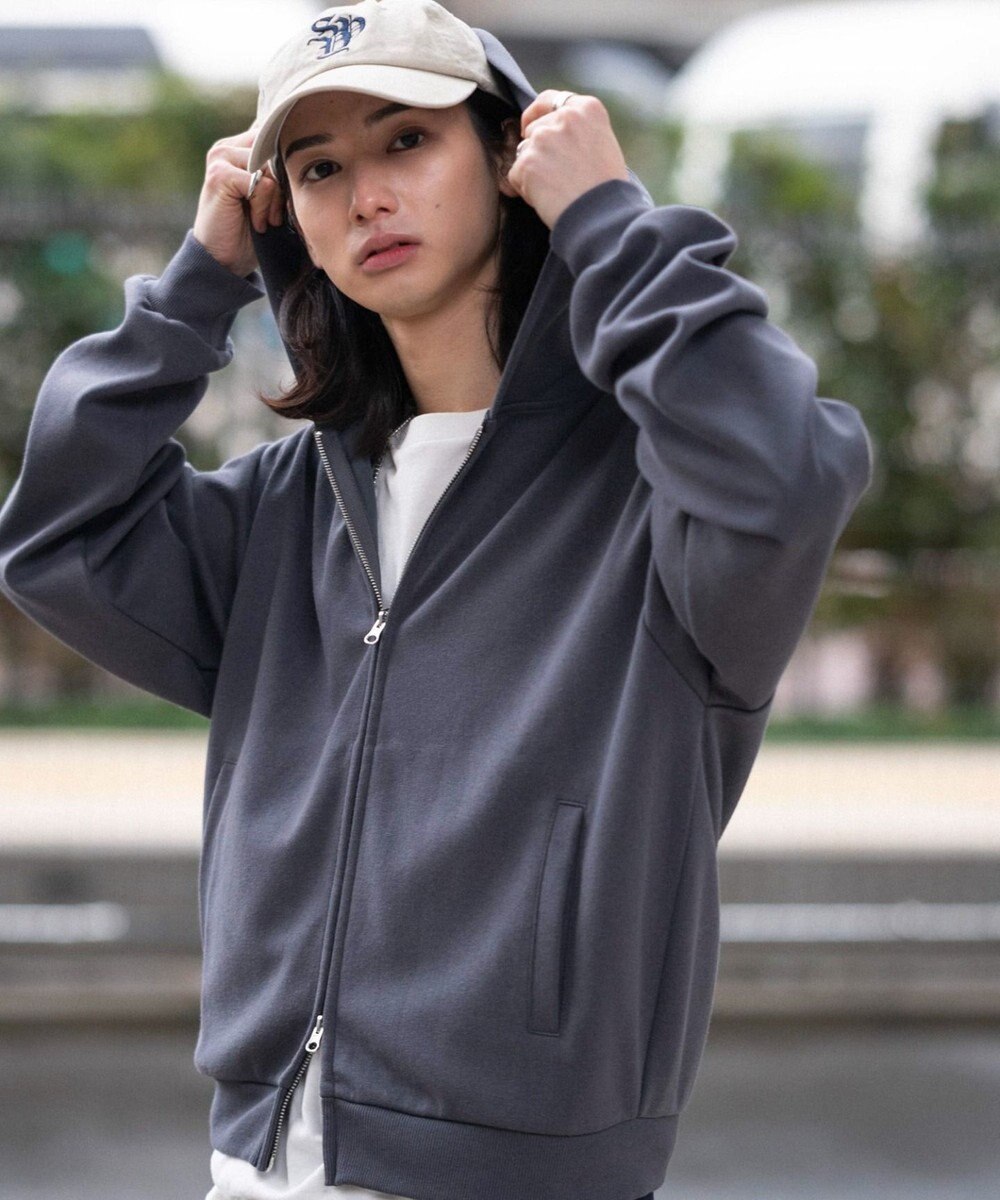 WEGO 【ユニセックス着用ITEM/SMLサイズ展開】ボンディングZIPパーカー 