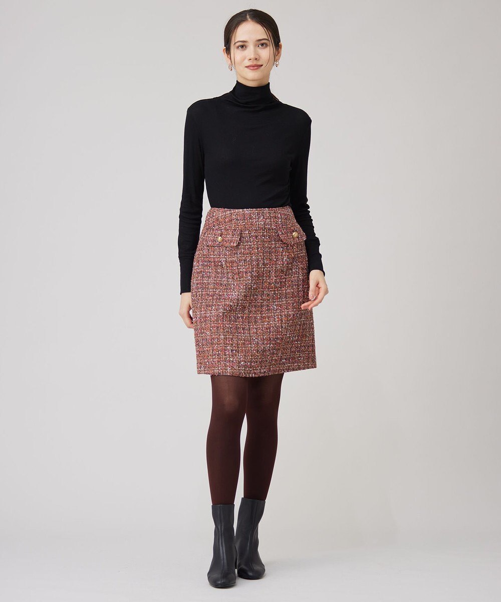 自由区 ラメノットファンシーツイード スカート 