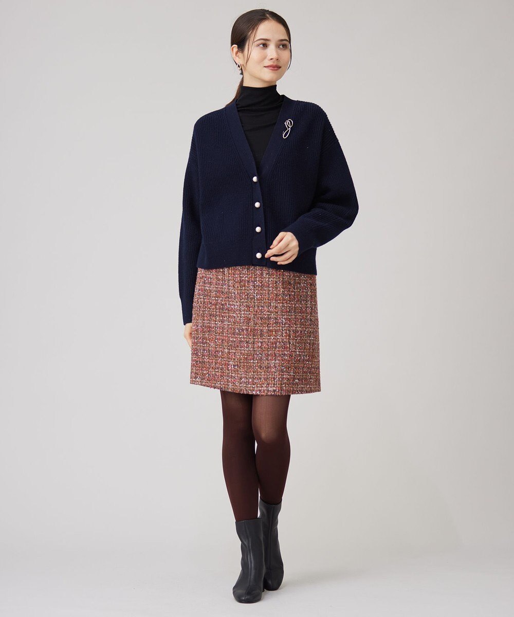 自由区 ラメノットファンシーツイード スカート 