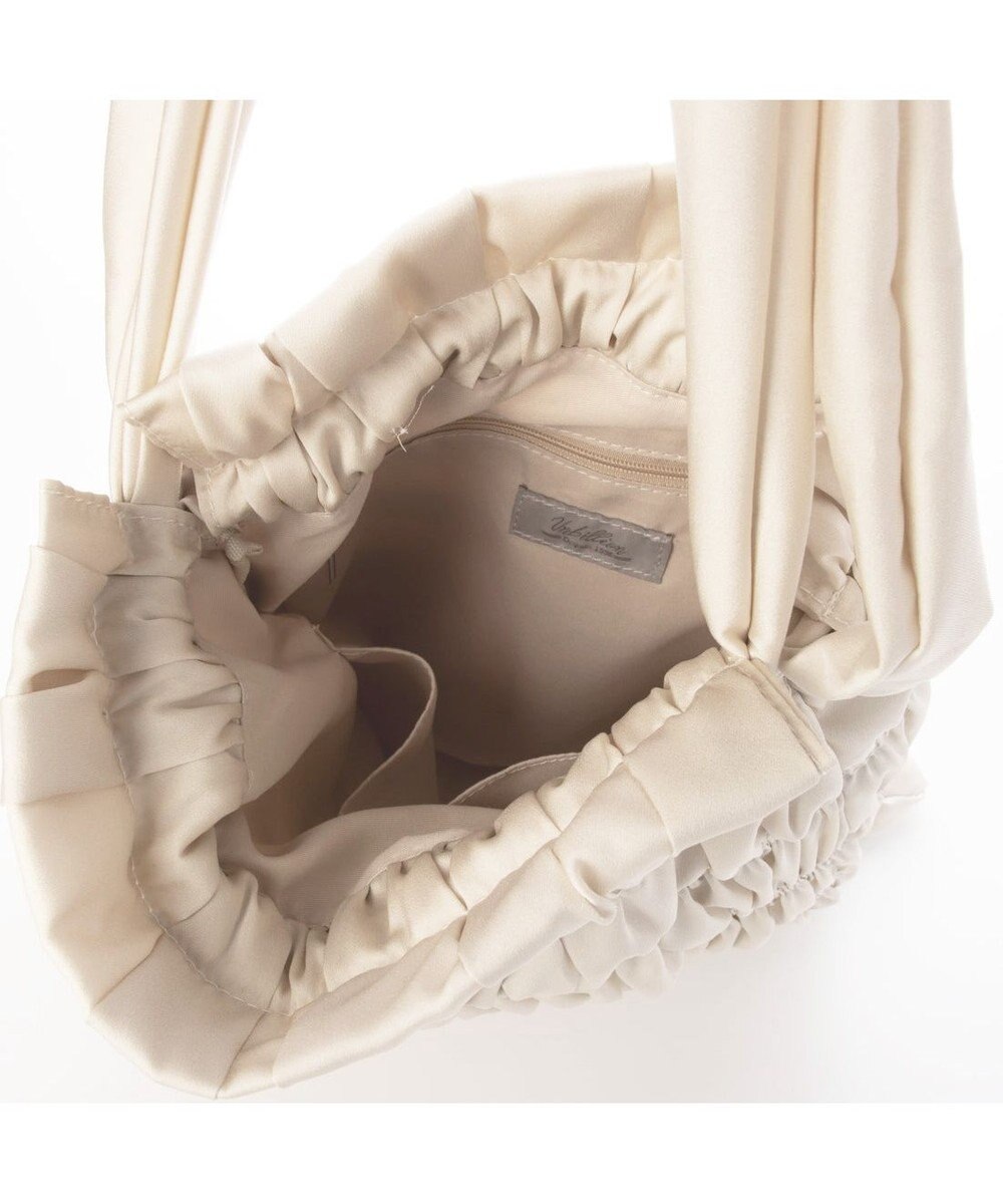 UNBILLION カシュカシュ cachecache / サテンギャザー巾着トートバッグ 