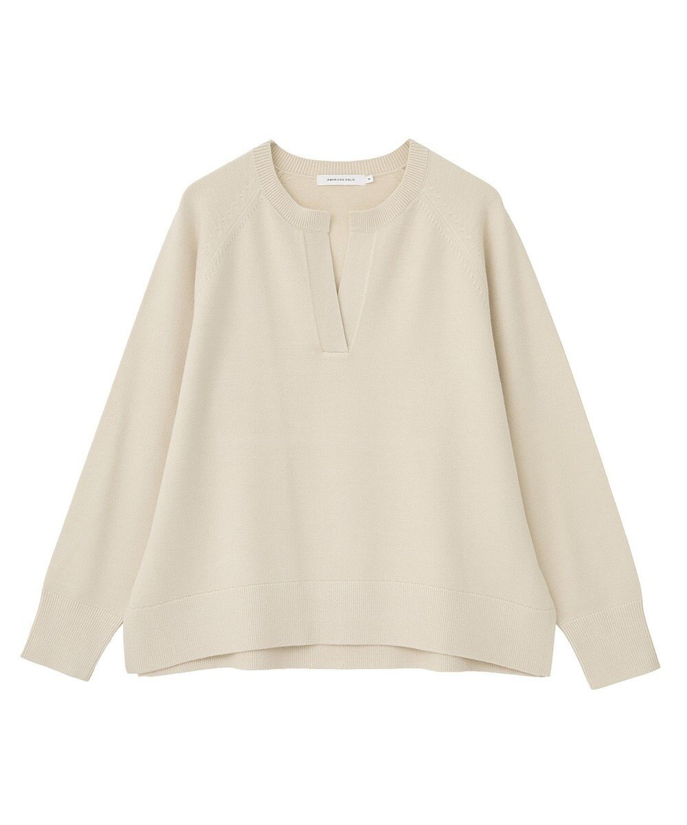 AMERICAN HOLIC バイパチカフタンラグランニットプルオーバー 