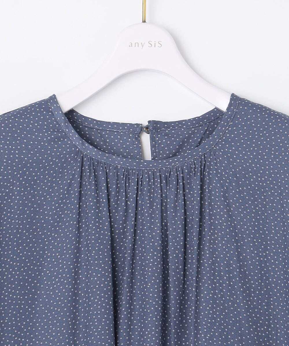 ANY SIS 【ベルト付き】ミニドット ノースリーブワンピース 