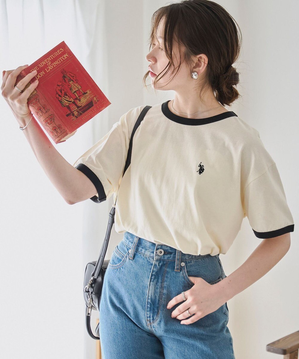 WEGO 【洗える/綿100%】USPOLOワンポイントTシャツ 