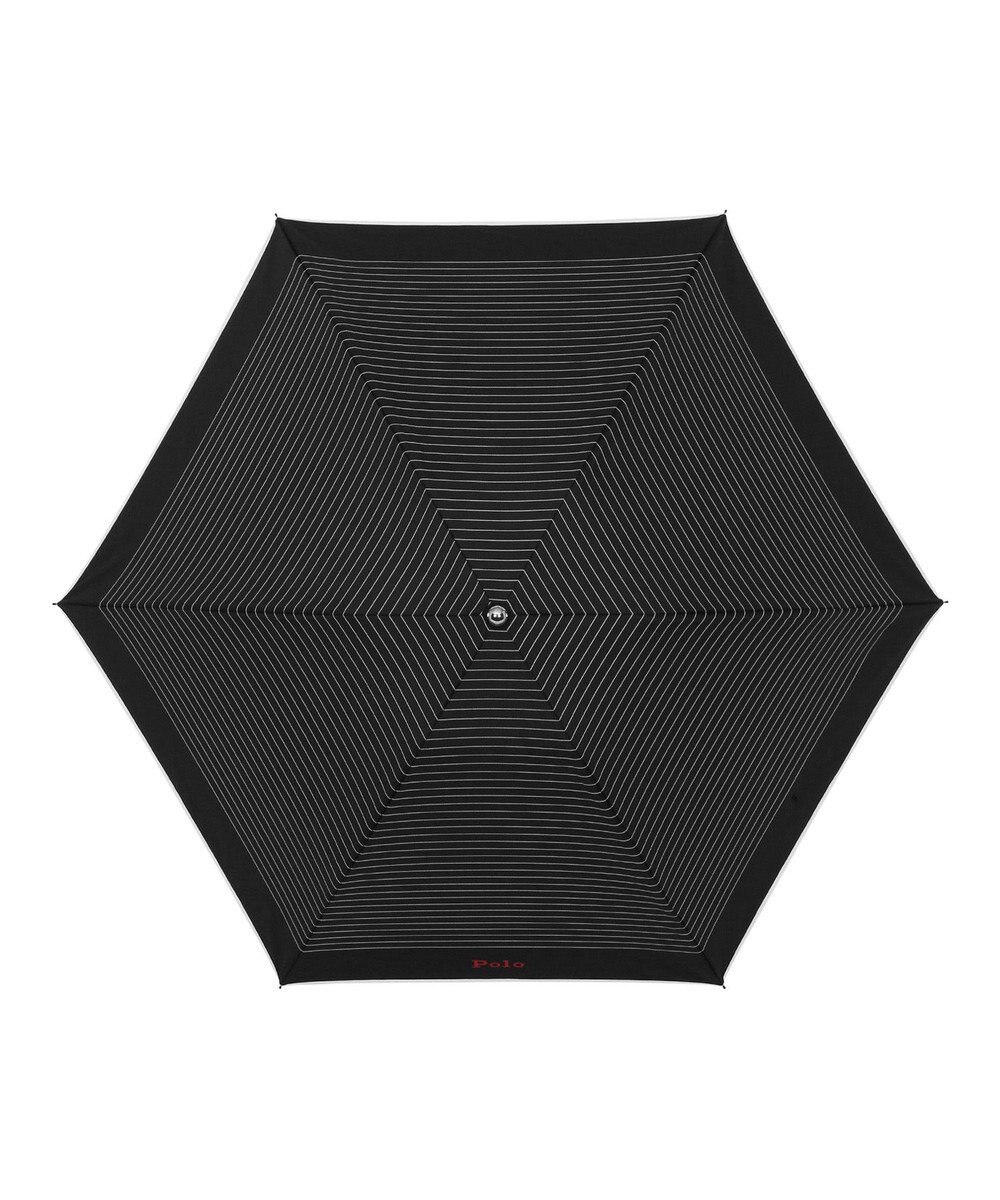 MOONBAT POLO RALPH LAUREN 晴雨兼用日傘 折りたたみ傘 ボーダー×パイピング／一級遮光 遮熱 UV 