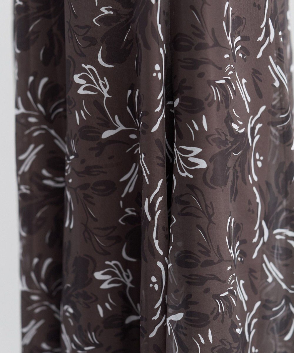 YECCA VECCA ボタニカル柄シアーロングスカート 