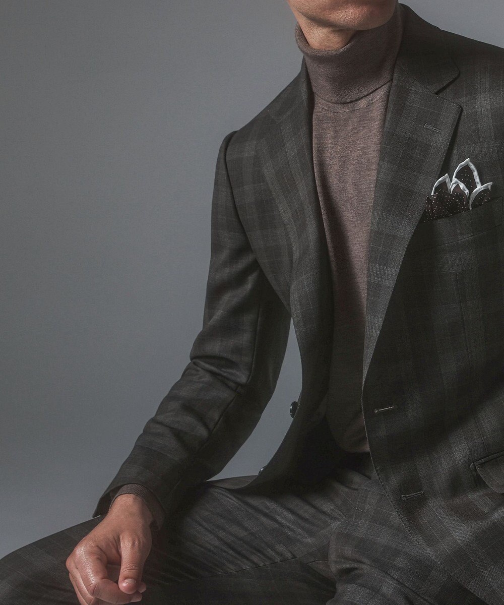 GOTAIRIKU 【CANONICO/カノニコ】 リベンジ 150's 通年スーツ（ブラウン×チェック） 