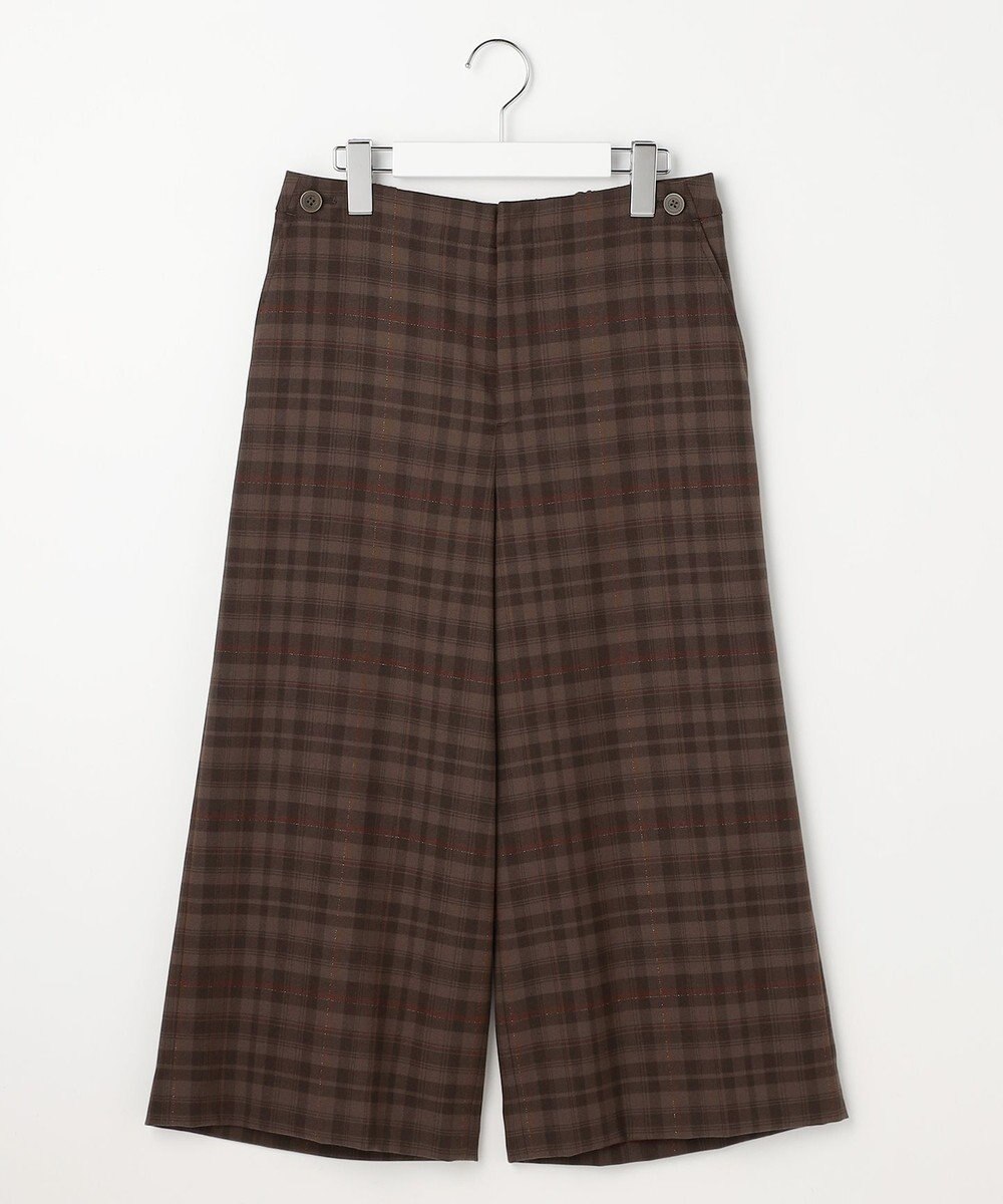 J.PRESS LADIES S milledタータンラメチェック クロップド パンツ 