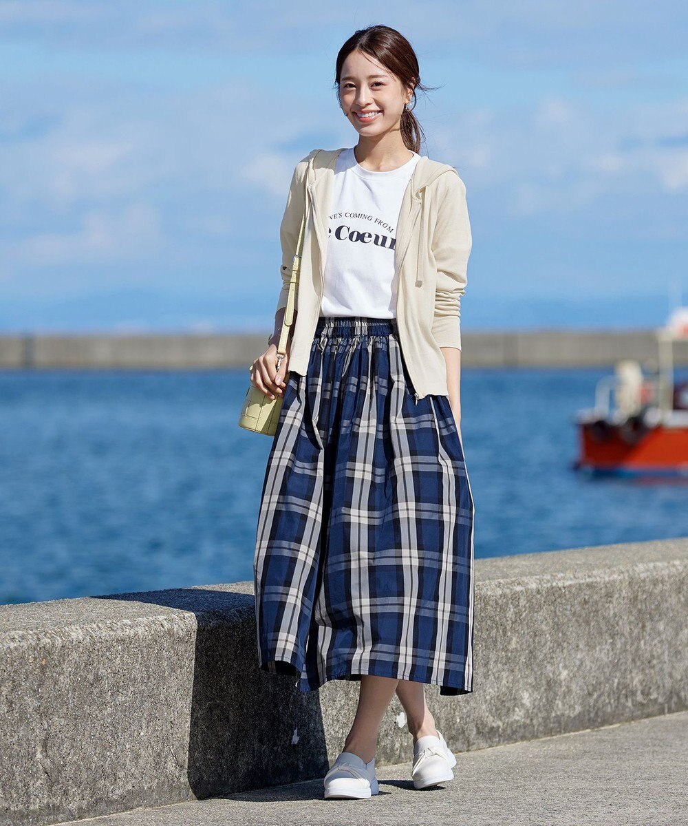 Tiaclasse L 【小倉優子さん着用】【洗える】サマーニットショートパーカー 