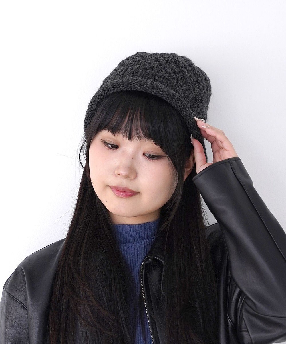 石田製帽 【防寒対策・日本製】ウールロールアップ ニット帽 