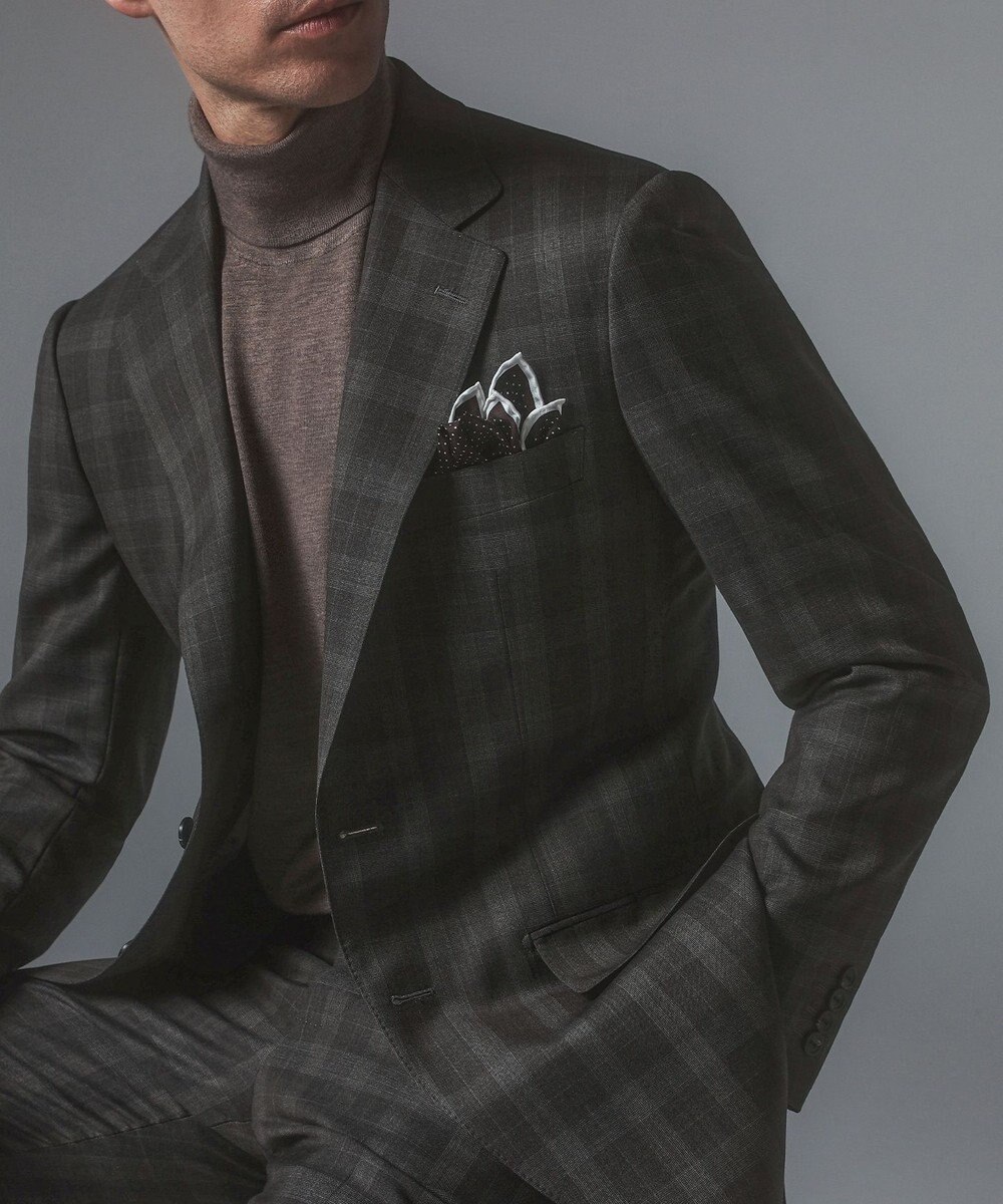 GOTAIRIKU 【CANONICO/カノニコ】 リベンジ 150's 通年スーツ（ブラウン×チェック） 