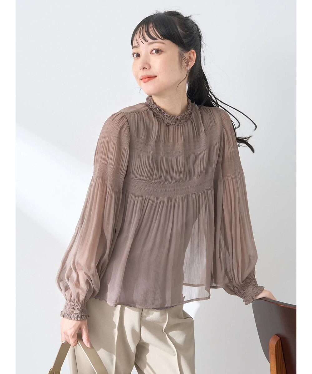 earth music&ecology マジョリカプリーツシアープルオーバー 