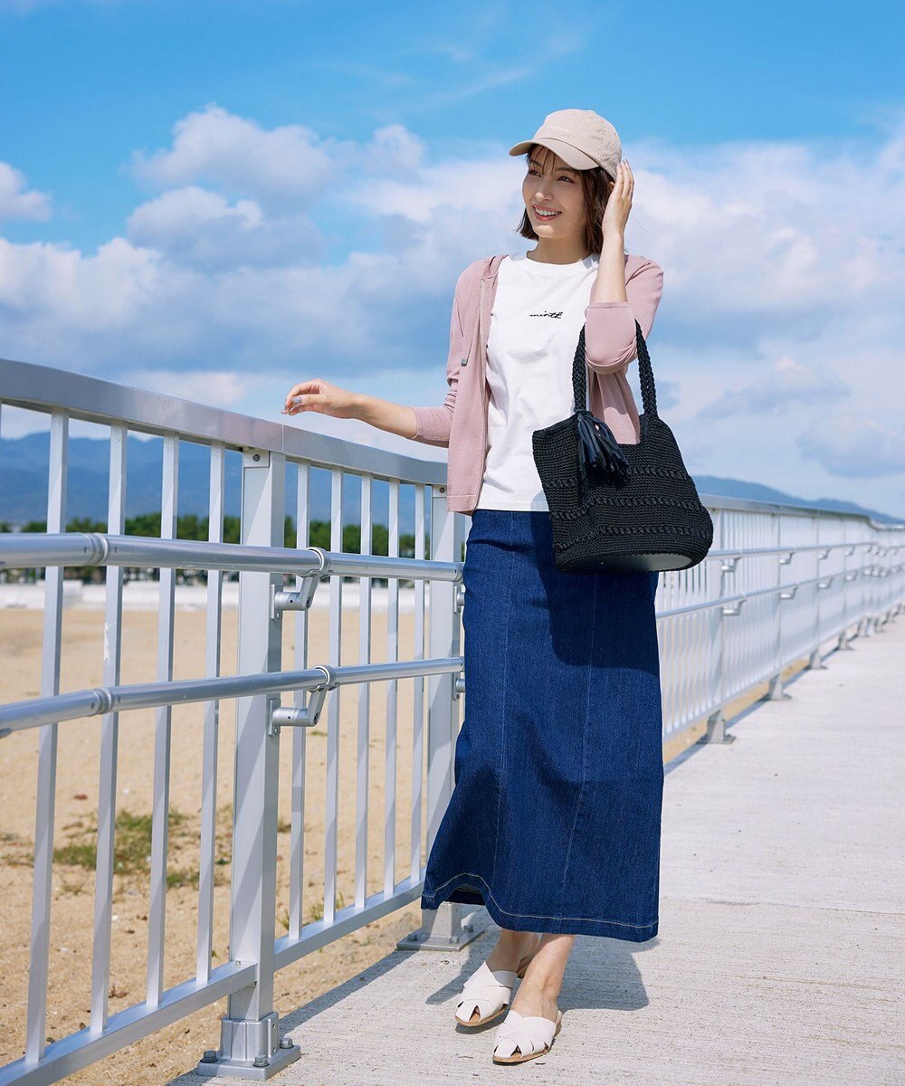 Tiaclasse L 【小倉優子さん着用】【洗える】サマーニットショートパーカー 