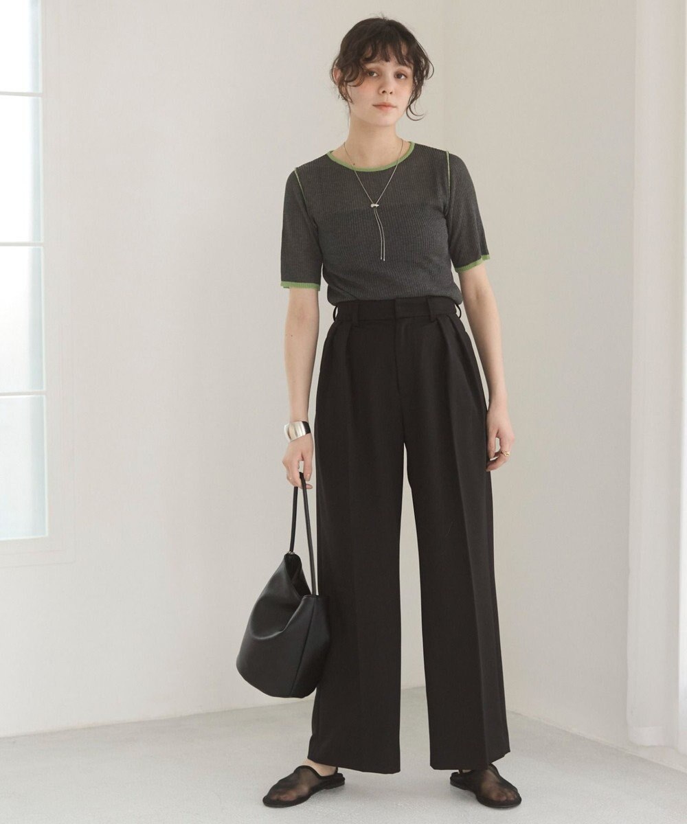 WEGO 【ANGIE VINTAGE】配色デザインリブニット 