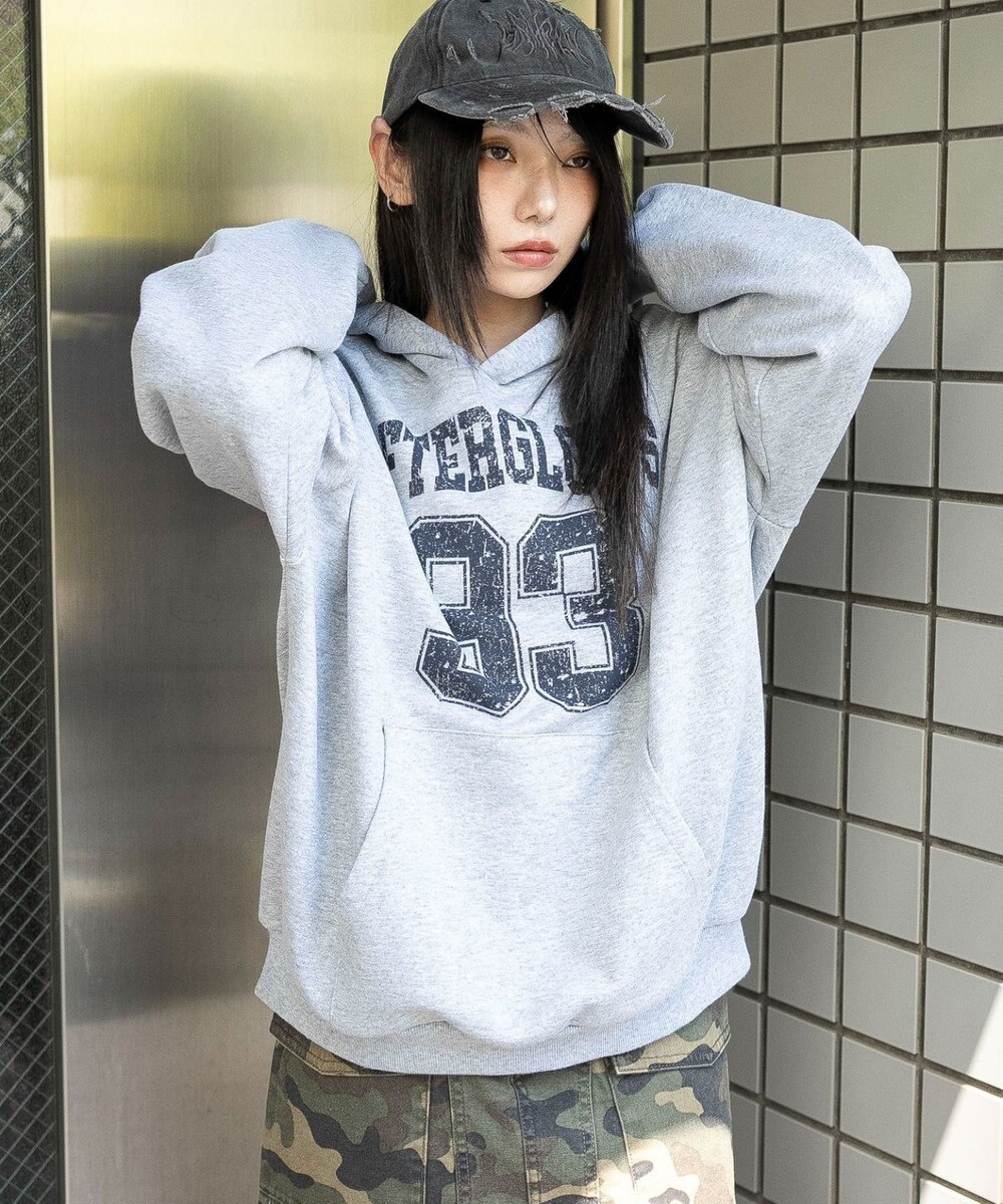 WEGO グラフィックプルパーカー 