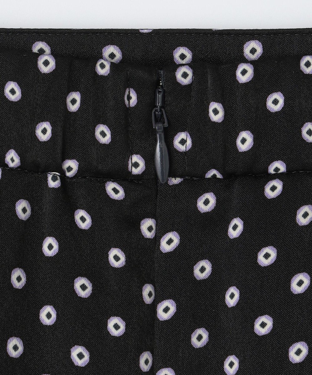 J.PRESS LADIES L 【洗える】ピーチサテン 幾何プリント スカート 