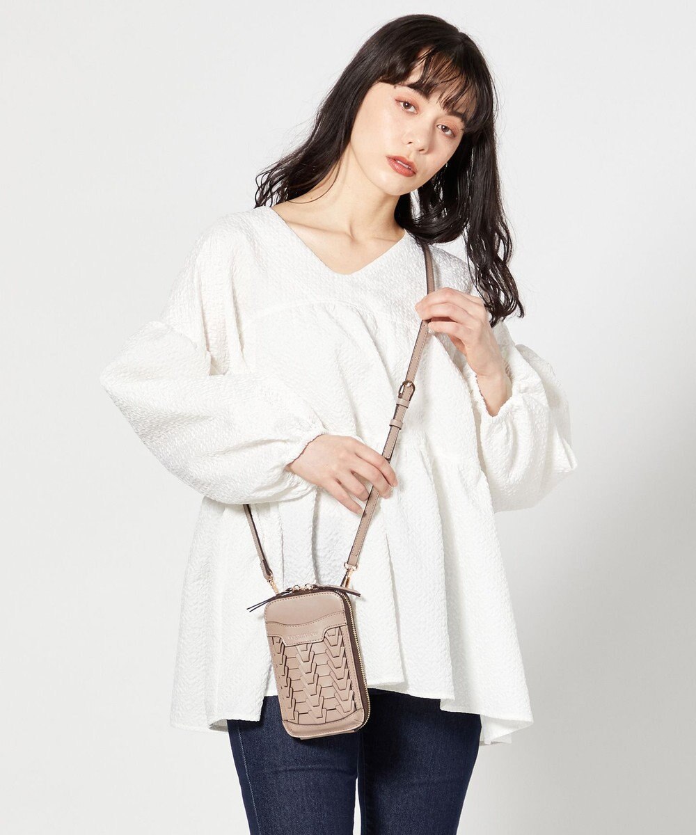 LA BAGAGERIE 【veganview】v piece mesh smartphone shoulder bag 