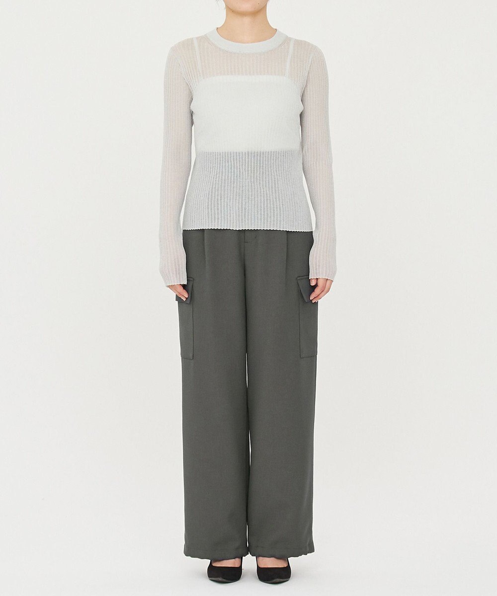 uncrave シアー リブ クルーネック ニット（uncrave STANDARD） 