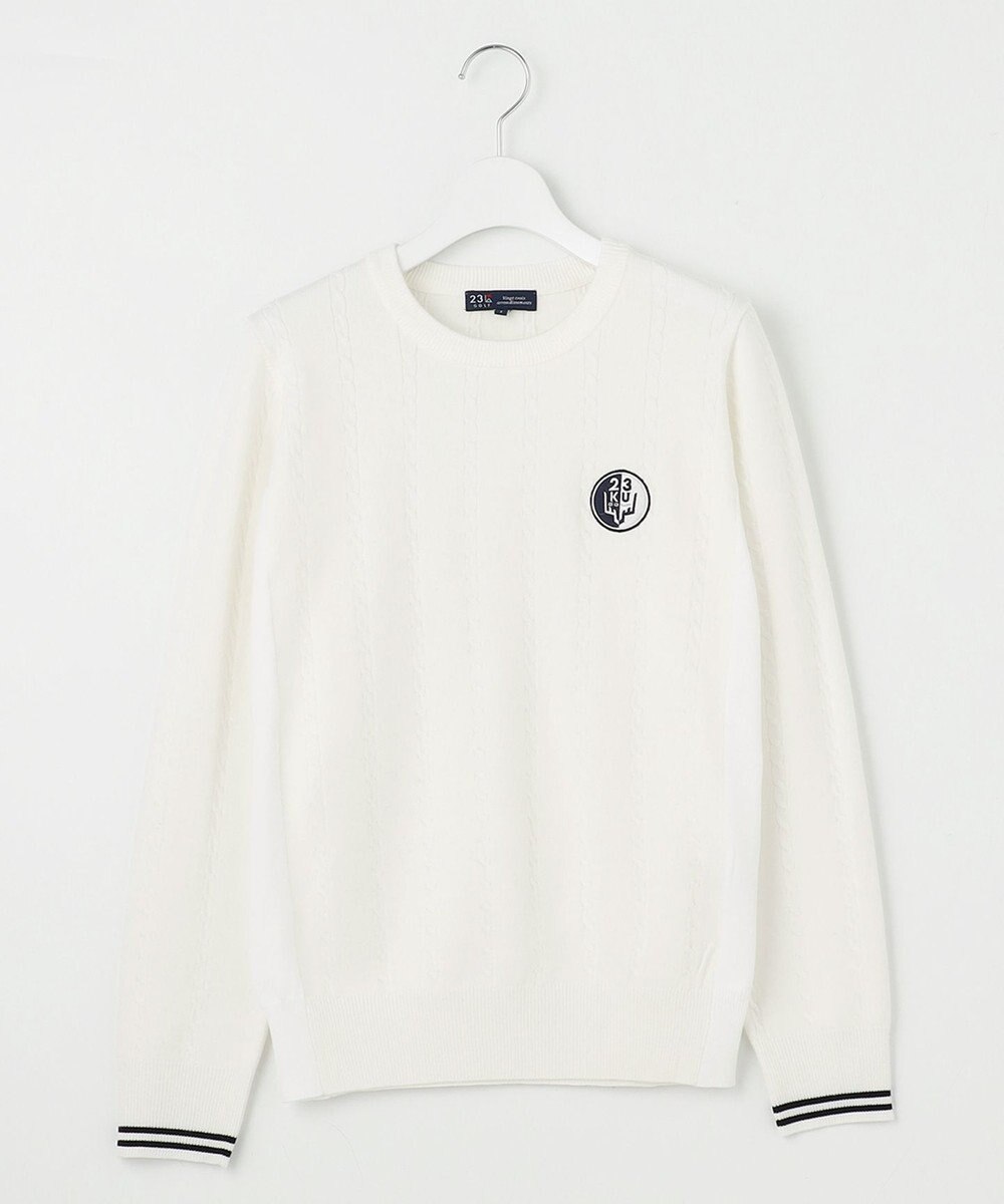 23区GOLF 【WOMEN】【洗える】ストレッチカラー ニット 