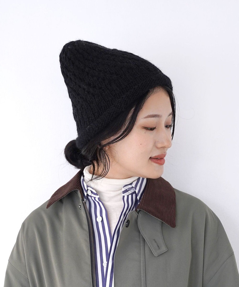 石田製帽 【防寒対策・日本製】ウールロールアップ ニット帽 