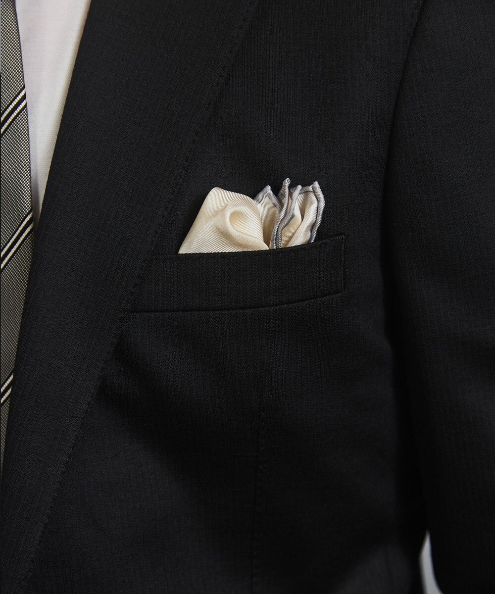 GOTAIRIKU NEW【日本製】新定番 シルク100％ チーフ_カラートリム 