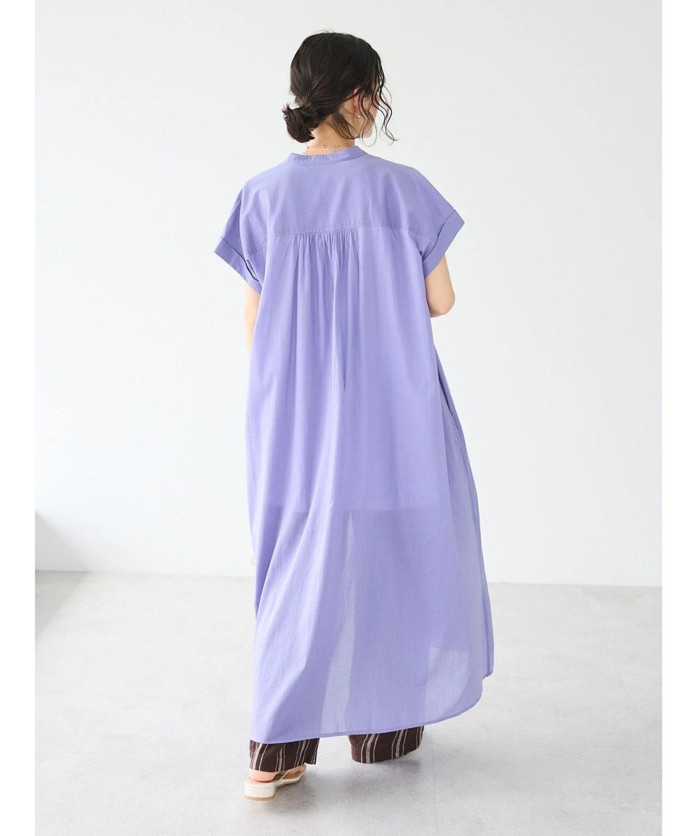 CRAFT STANDARD BOUTIQUE インド綿バンドカラーワンピース 