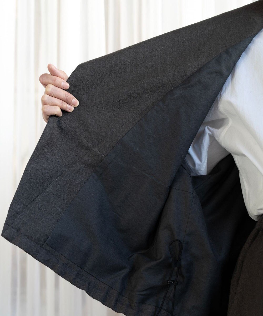 muuc リネンウールのショールカラージャケット 