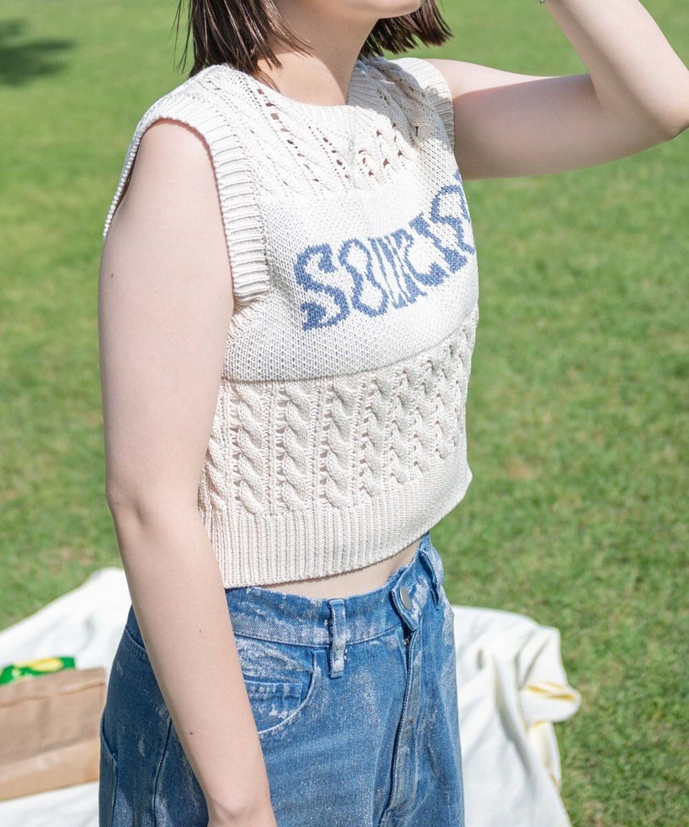 WEGO ロゴケーブルメッシュベスト 