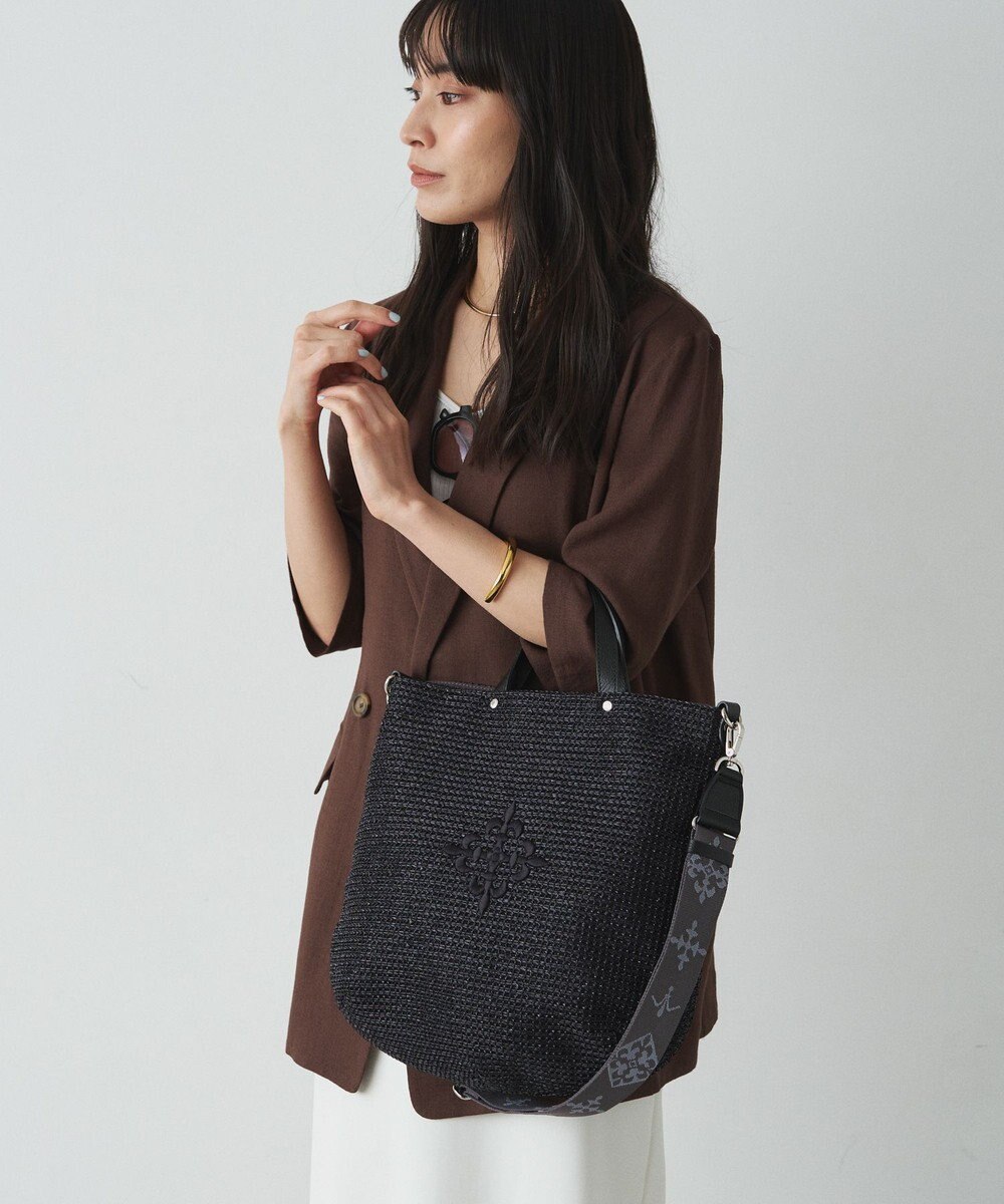 russet スリム2WAYトートバッグ <ナイロンラフィア>(CE-1717-WEB) 