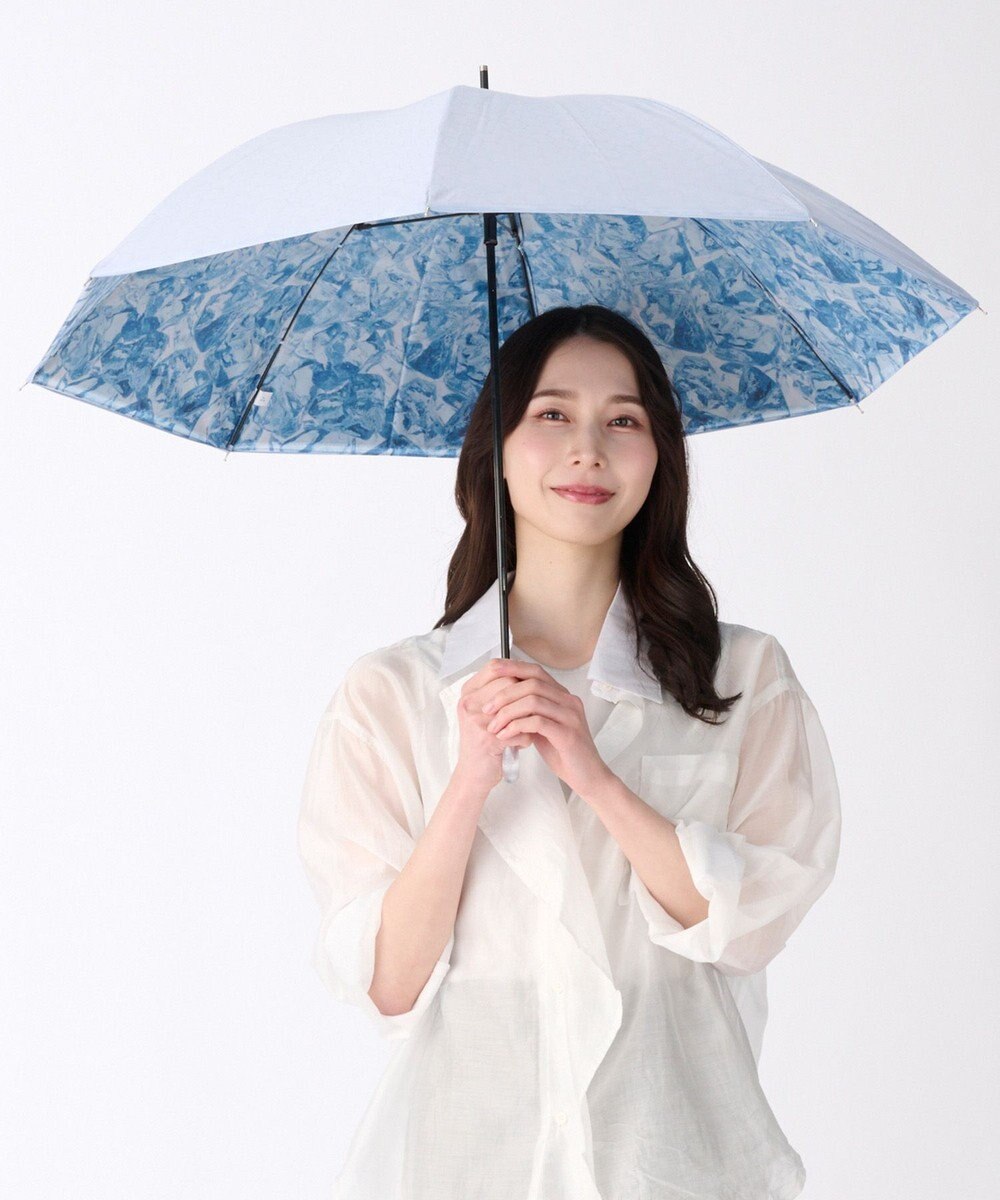 MOONBAT 【ハニカム断熱パラソル】estaa エスタ 氷 長傘  晴雨兼用 日傘 遮熱 耐風 50cm 