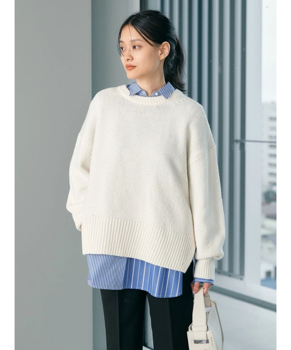 AMERICAN HOLIC サイドスリット袖ボリュームニットプルオーバー 