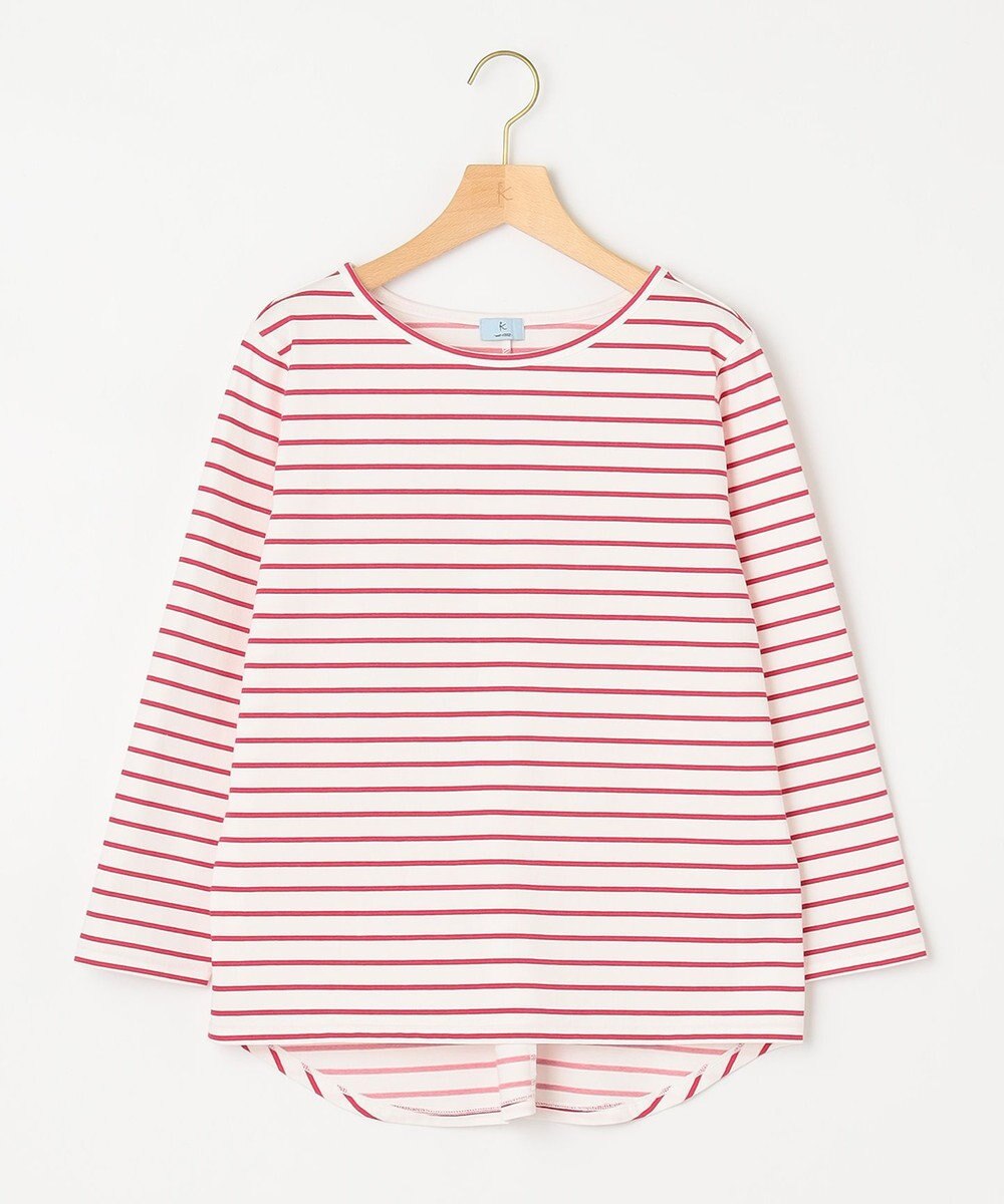 組曲 L プレーティング天竺バックタックボーダー カットソー 